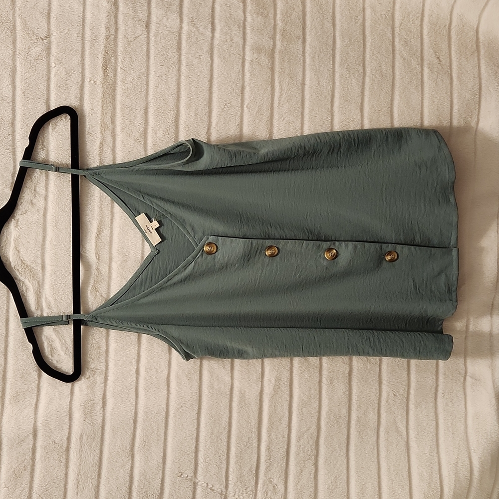Button down cami tank